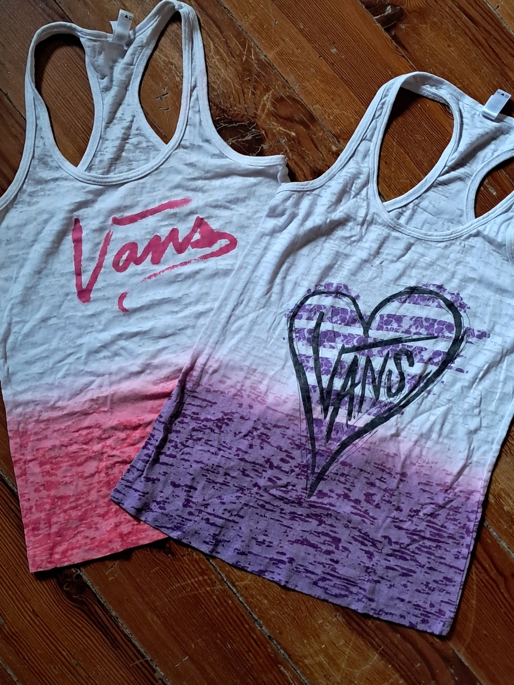 Vans Girls' Dip-Dye Tank Tops - Pink & Purple